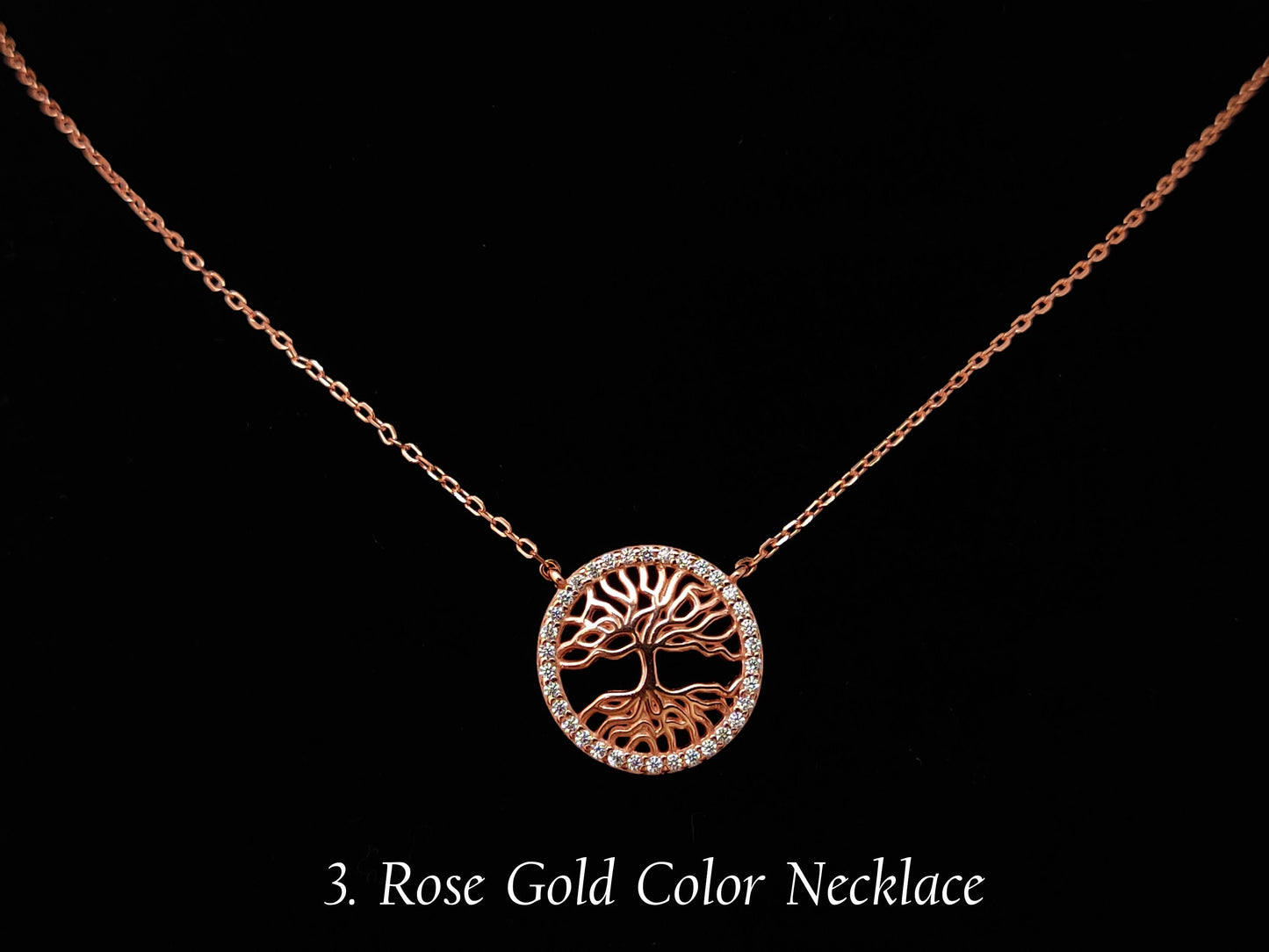 Collier pendentif petit arbre de vie en argent sterling 925 argent-or-or rose, petit pendentif arbre de vie 15 mm, bijoux de collier minimalistes