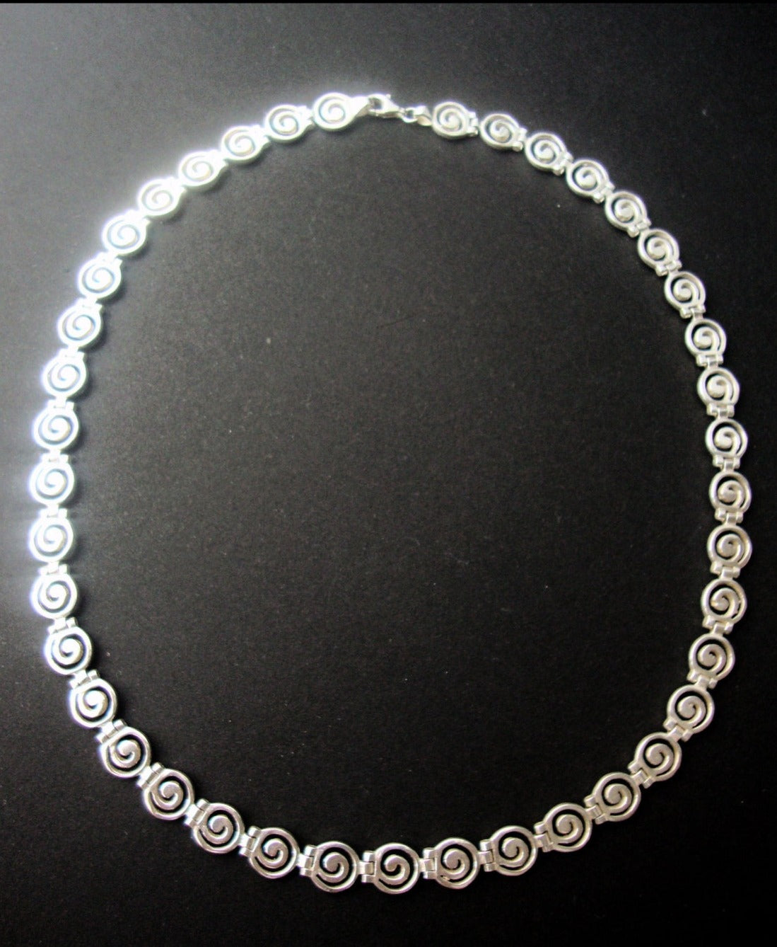 Sterling Silber 925 Antike griechische Spiralkette 40-45-50-55-60-65 cm, 16-18-20-22-24-26 Zoll, Griechische Silber Kette, Collier Grecque