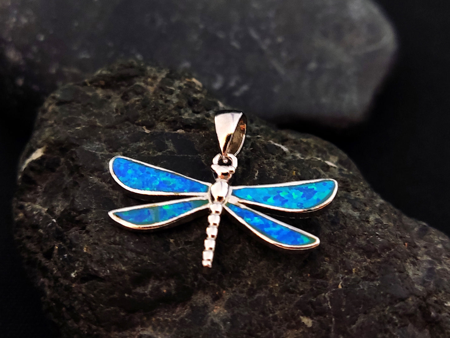 Stunning Sterling Silver 925 Dragonfly Pendant