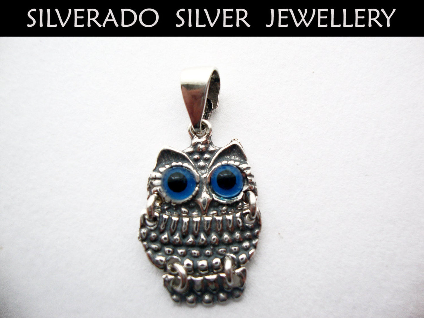 Sterling Silver 925 Greek Wise Owl Pendant, Goddess Athena Owl Greek Owl Silver Pendant, Greek Jewelry, Owl Pendant, Evil Eye Owl Pendant