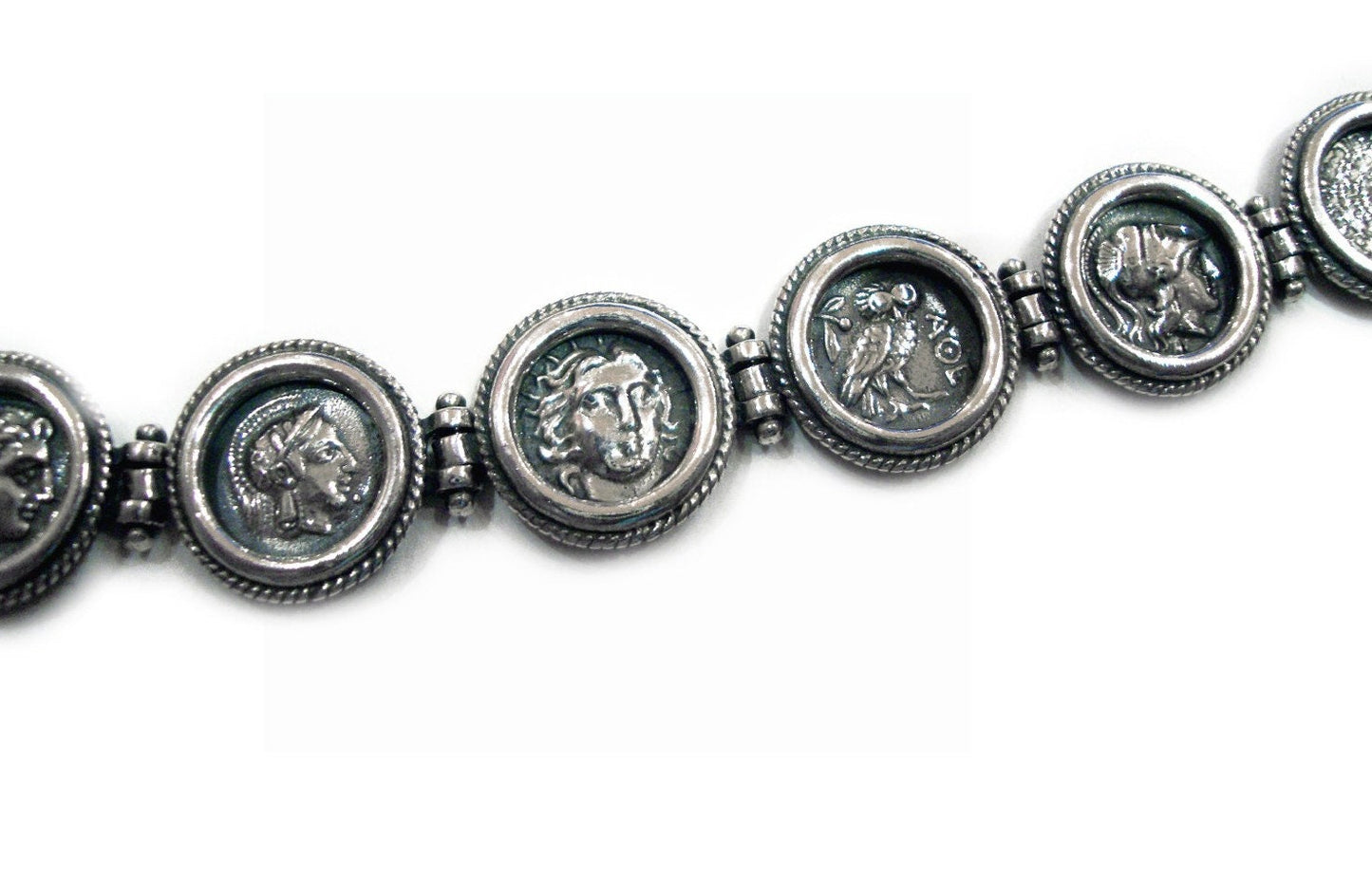 Greek Coin Gods Phaistos Bracelet